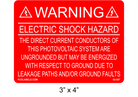 3" x 4" | Direct Current Conductors | Solar Warning Labels