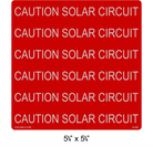 5.75" x 5.75" Reflective | Caution Solar Circuit | PV Caution Labels