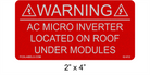 2" x 4" Reflective | AC Micro-Inverters | Solar Warning Labels