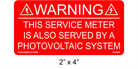 2" x 4" | Service Meter | Solar Warning Labels
