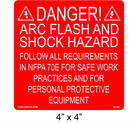 4" x 4" | NFPA 70E Requirements | Solar Labeling Requirements