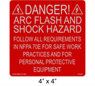 Reflective 4" x 4" | NFPA 70E Requirements | Solar Labeling Requirements