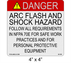 Reflective 4" x 4" | NFPA 70E Requirements | ANSI Labeling Requirements