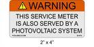 Reflective 2" x 4" | Service Meter | ANSI Solar Warning Labels