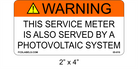 2" x 4" | Service Meter | ANSI Solar Warning Labels