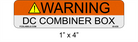Reflective 1" x 4" | DC Combiner Box | ANSI Solar Warning Labels