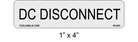 Reflective ANSI 1" x 4" | DC Disconnect | Solar System Labeling