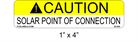 ANSI 1" x 4" | Solar Point of Connection | Solar Caution Labels