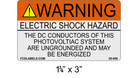 1.75" x 3" Reflective | Do Not Touch Terminals | ANSI Solar Warning Labels
