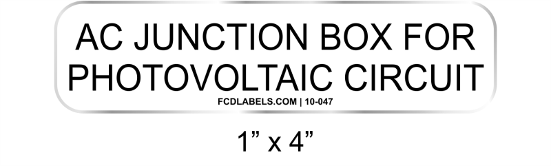 1" x 4" | AC Junction Box | Aluminum Sign