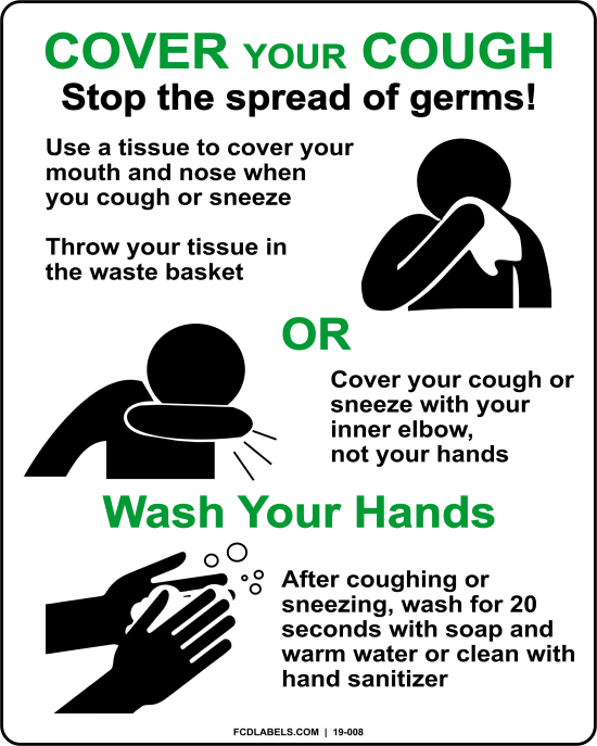 COVID-19 | STOP THE SPREAD OF GERMS. COVER YOUR COUGH. WASH YOUR HANDS.