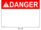 Custom 20" x 28" | ANSI Danger Labels