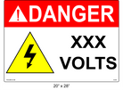 20" x 28" | Danger ___ Voltage | ANSI Labels