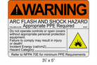 Reflective 3.5" x 5" | Warning Do Not Operate Fill-Ins | ANSI Arc Flash Labels
