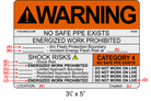 Reflective 3.5" x 5" | Warning No Safe PPE Exists | Custom ANSI Labels