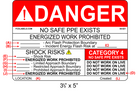3.5" x 5" | Danger No Safe PPE Exists | Custom ANSI Labels