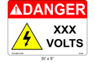 3.5" x 5" | Danger ___ Voltage | ANSI Labels