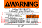 3.5" x 5" | Warning No Safe PPE Exists | Custom ANSI Labels