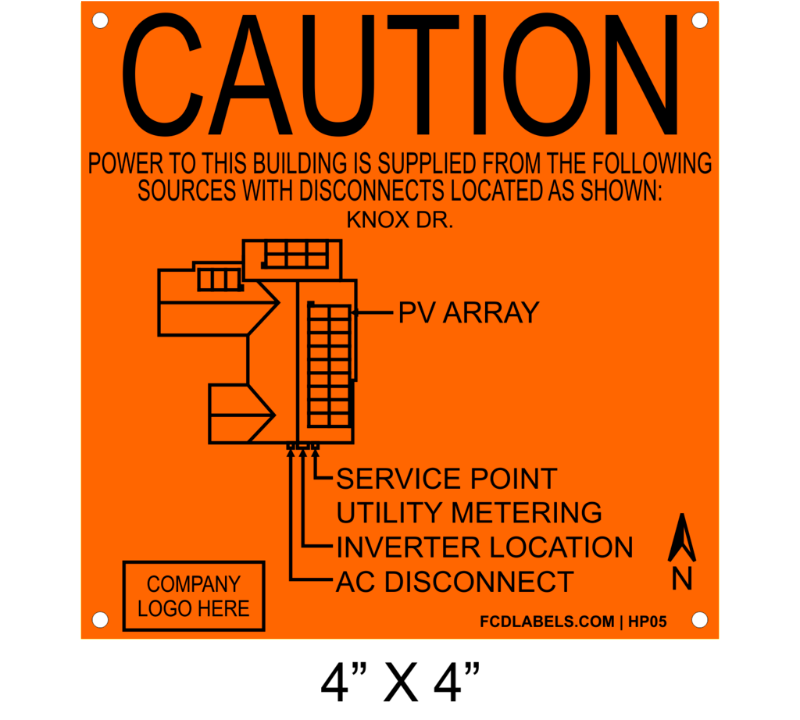 4" x 4" | House Placard | Map Layout - Orange & Black with Rivets