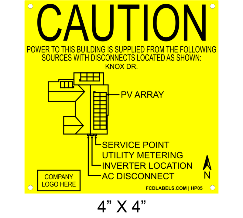 4" x 4" | House Placard | Map Layout - Yellow & Black with Rivets