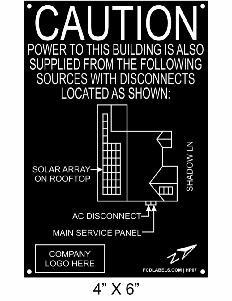 4" x 6" | House Placard | Map Layout - Black & White with Rivets