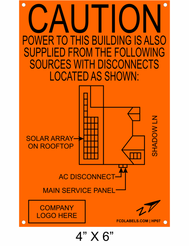 4" x 6" | House Placard | Map Layout - Orange & Black with Rivets