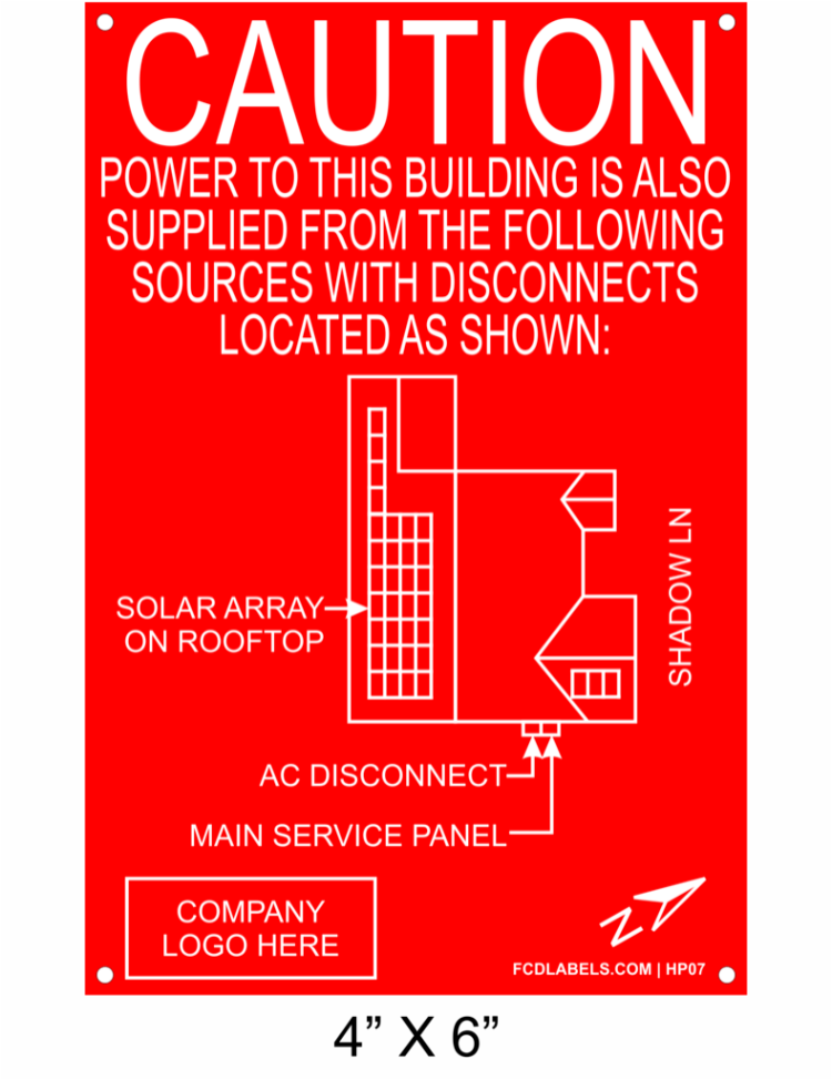 4" x 6" | House Placard | Map Layout - Red & White with Rivets