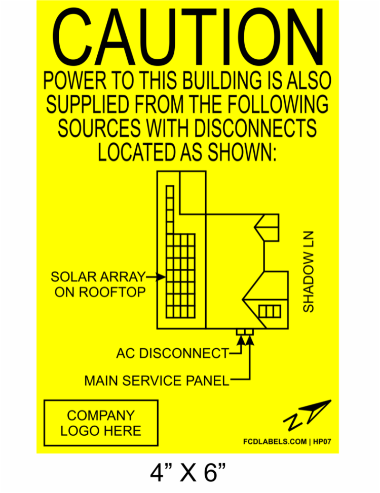 4" x 6" | House Placard | Map Layout - Yellow & Black