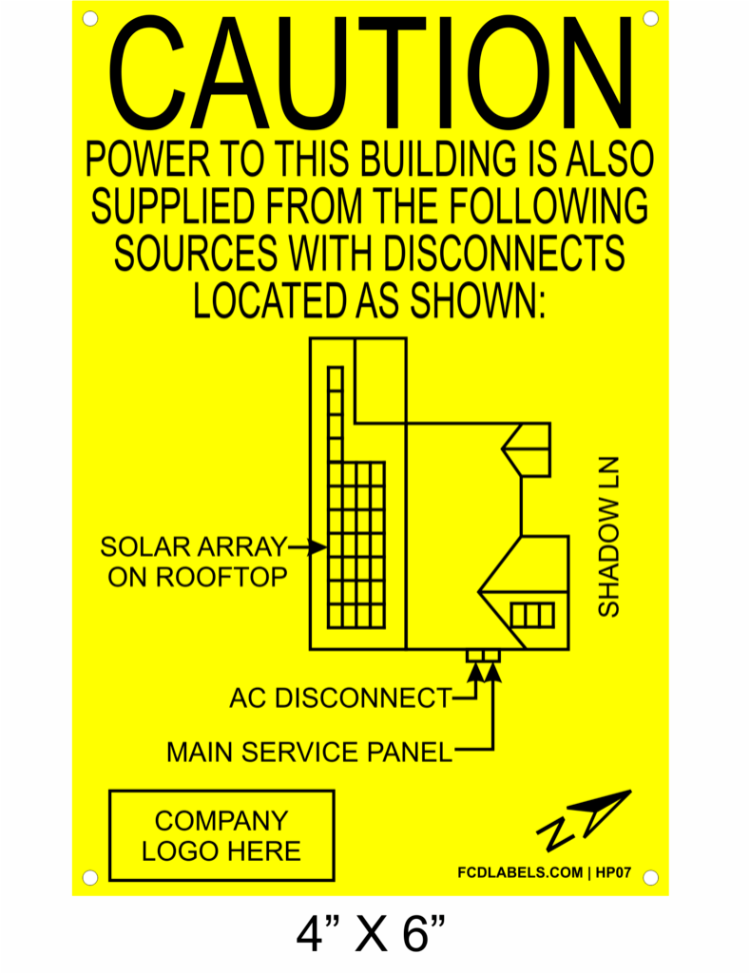 4" x 6" | House Placard | Map Layout - Yellow & Black with Rivets