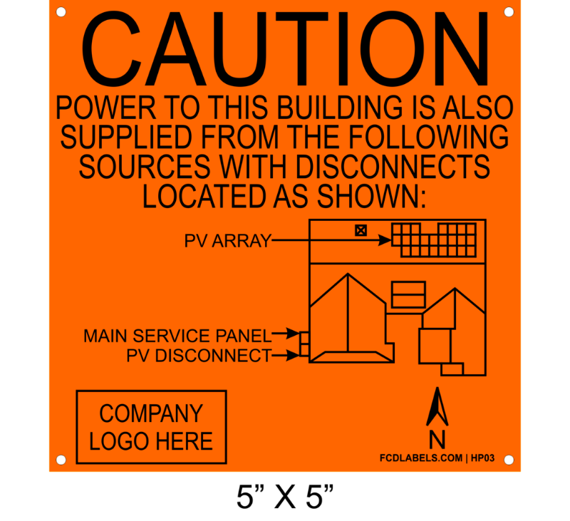 5" x 5" | House Placard | Map Layout - Orange & Black with Rivets