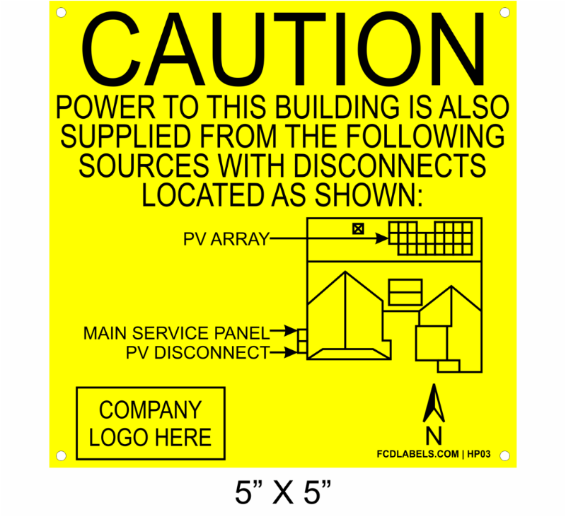 5" x 5" | House Placard | Map Layout - Yellow & Black with Rivets
