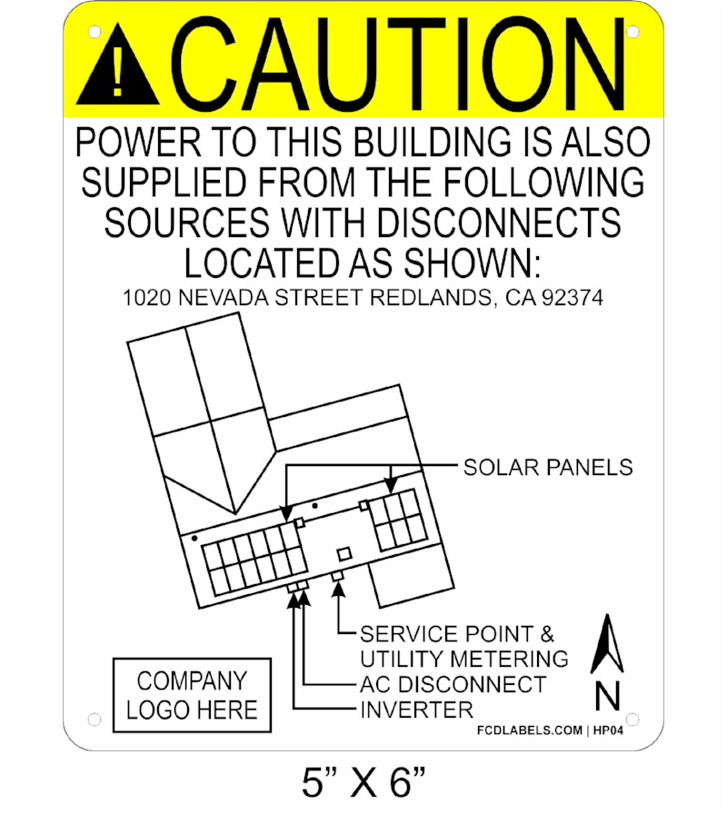 5" x 6" | House Placard | Map Layout - ANSI with Rivets