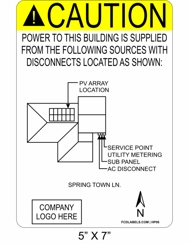 5" x 7" | House Placard | Map Layout - ANSI