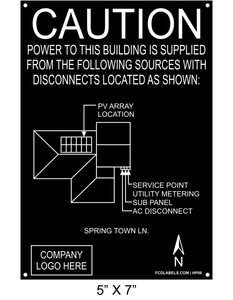 5" x 7" | House Placard | Map Layout - Black & White with Rivets