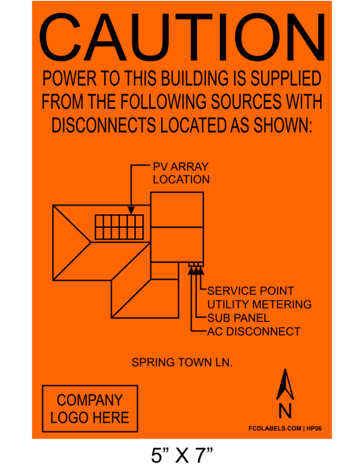 5" x 7" | House Placard | Map Layout - Orange & Black