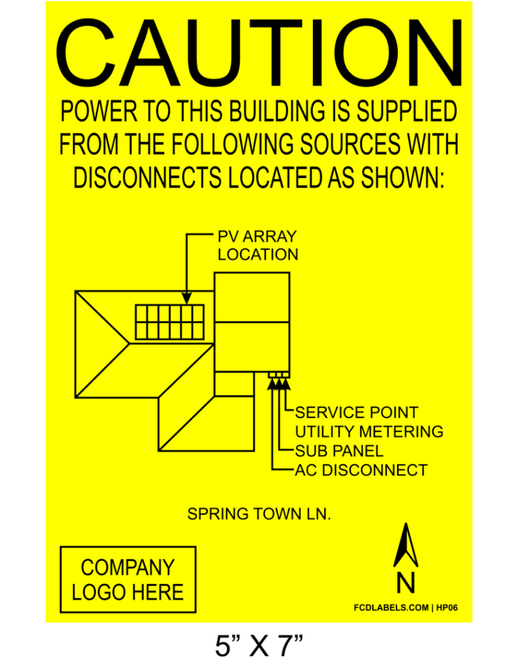 5" x 7" | House Placard | Map Layout - Yellow & Black