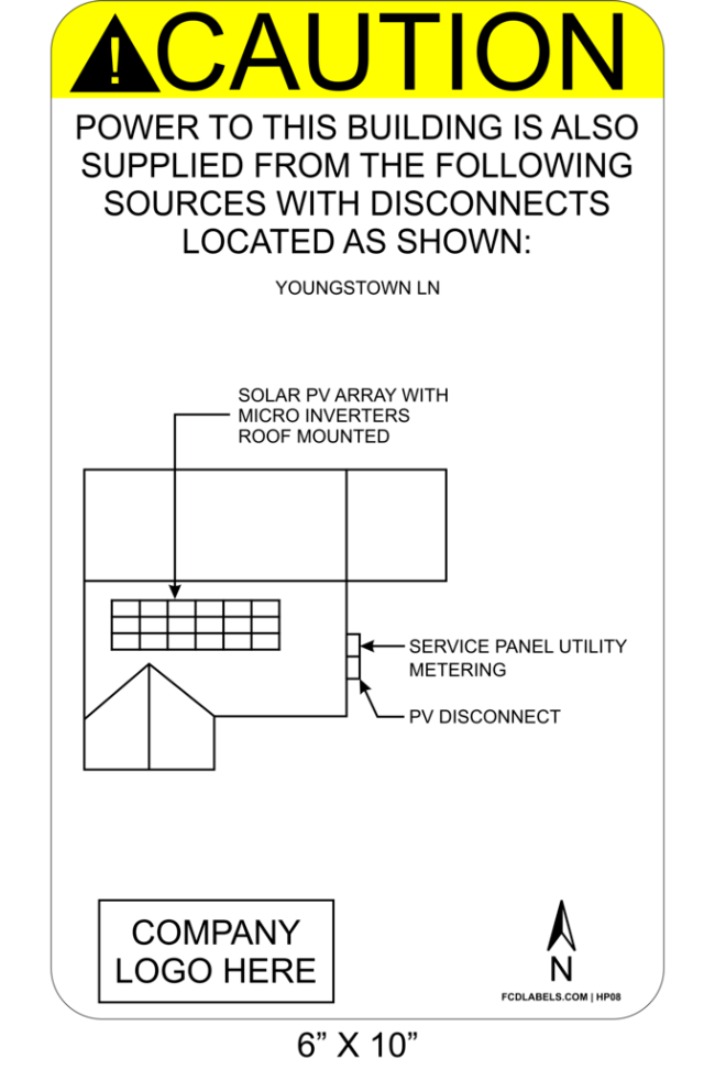 6" x 10" | House Placard | Map Layout - ANSI