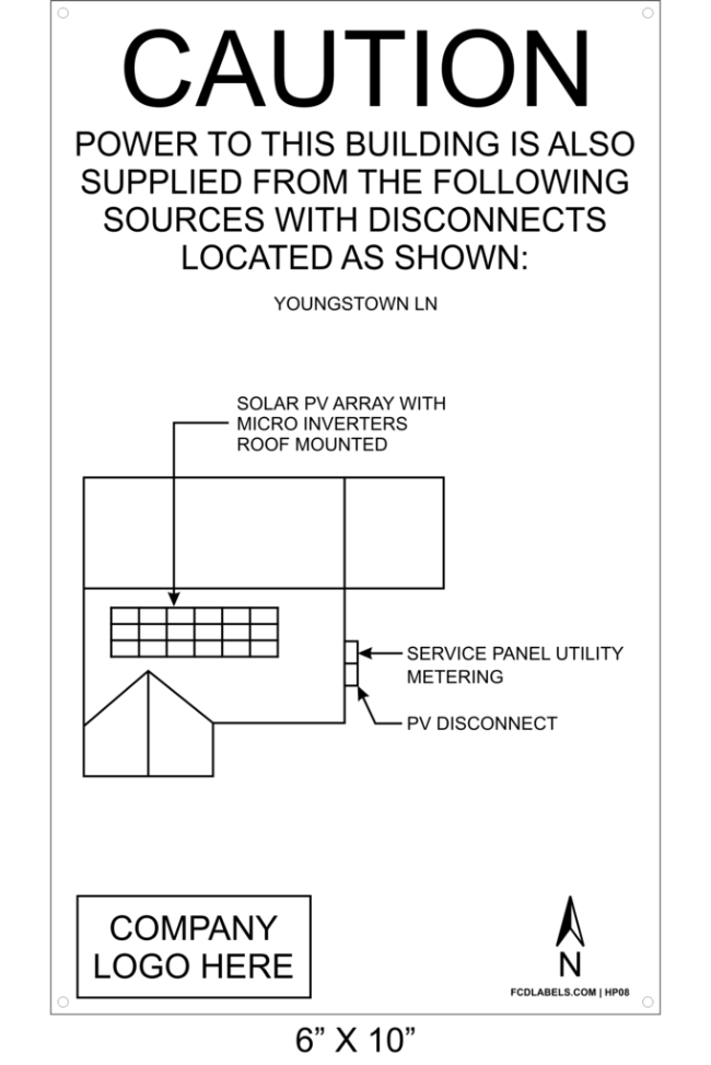 6" x 10" | House Placard | Map Layout - White & Black with Rivets
