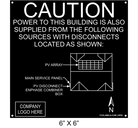 6" x 6" | House Placard | Map Layout - Black & White with Rivets