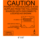 6" x 6" | House Placard | Map Layout - Orange & Black
