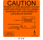 6" x 6" | House Placard | Map Layout - Orange & Black with Rivets
