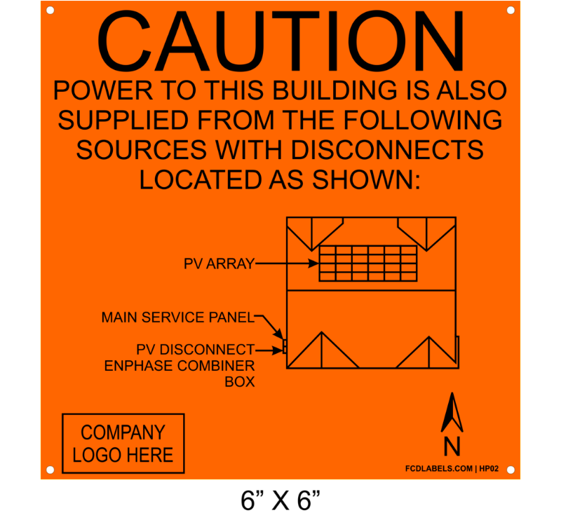 6" x 6" | House Placard | Map Layout - Orange & Black with Rivets