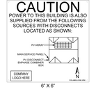 6" x 6" | House Placard | Map Layout - White & Black with Rivets