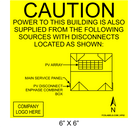 6" x 6" | House Placard | Map Layout - Yellow & Black
