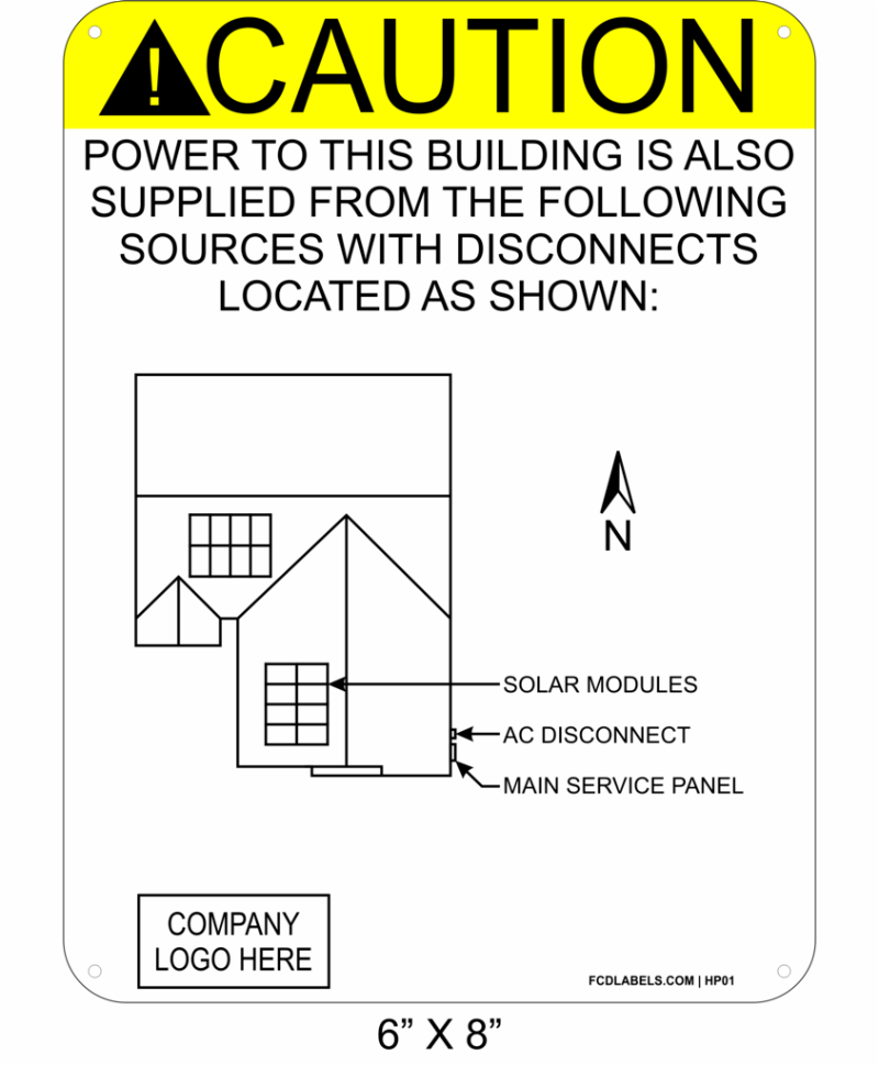 6" x 8" | House Placard | Map Layout - ANSI with Rivets
