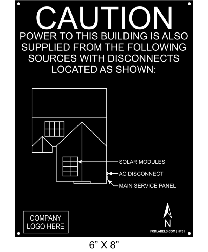 6" x 8" | House Placard | Map Layout - Black & White with Rivets