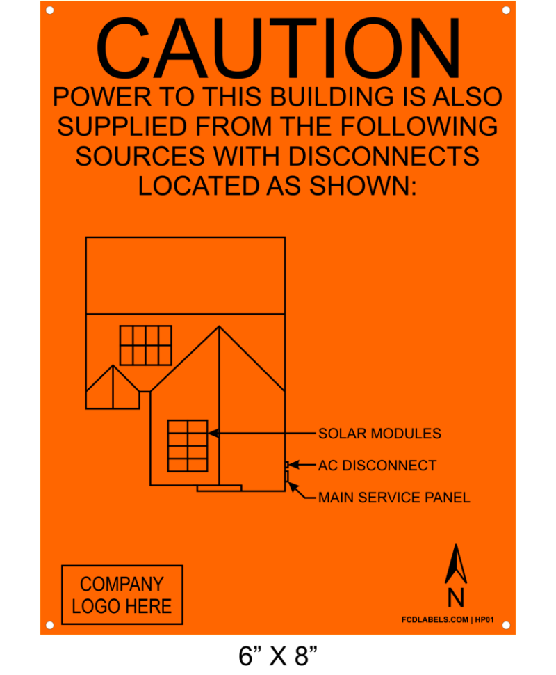 6" x 8" | House Placard | Map Layout - Orange & Black with Rivets