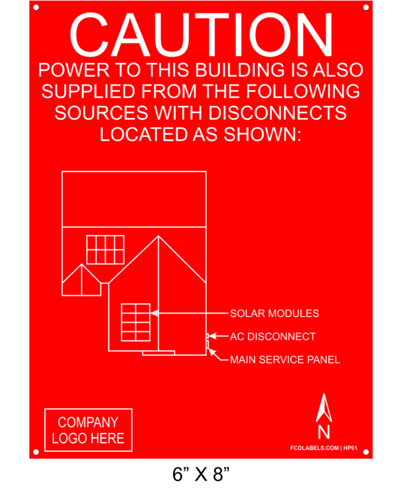 6" x 8" | House Placard | Map Layout - Red & White with Rivets