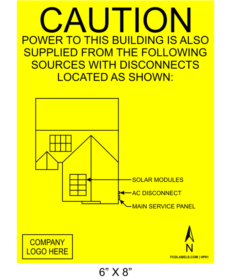 6" x 8" | House Placard | Map Layout - Yellow & Black