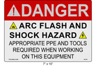 Reflective 7" x 10" | Danger Appropriate PPE and Tools Required | ANSI Label